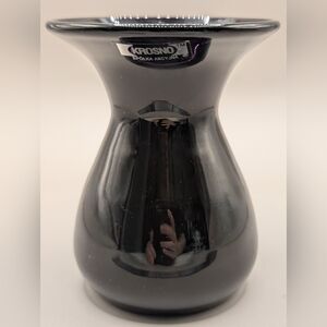 Krosno 4.5" Black Glass Vase
